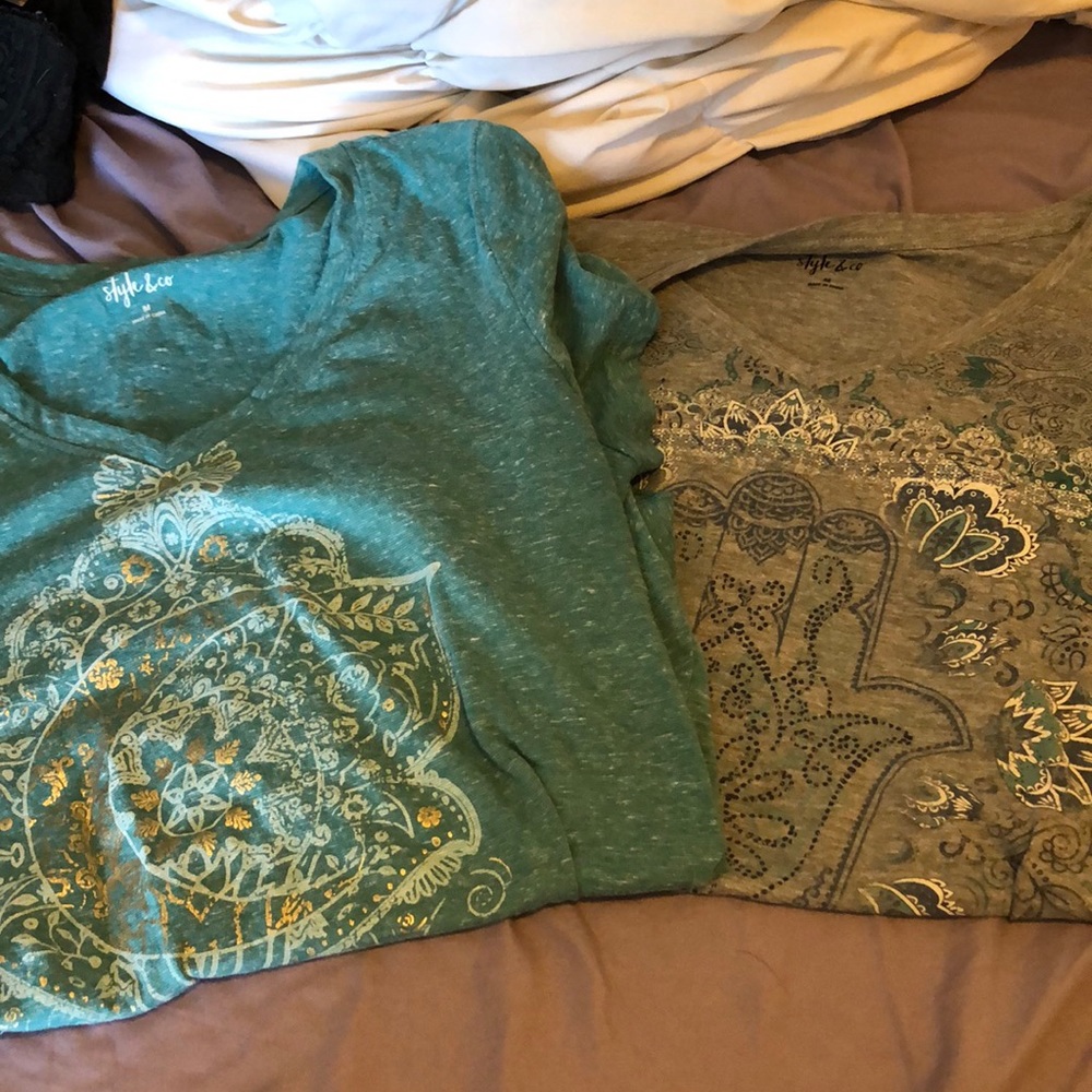 Lot of Two style and co t shirts